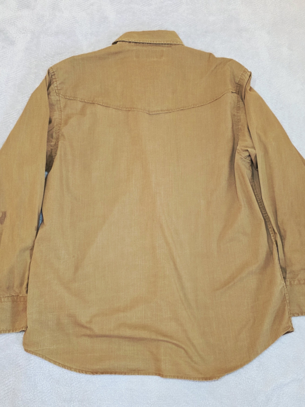 Bit & Bridle Men's Tan Button-Down Corduroy Western Shirt - Picture 2 of 12